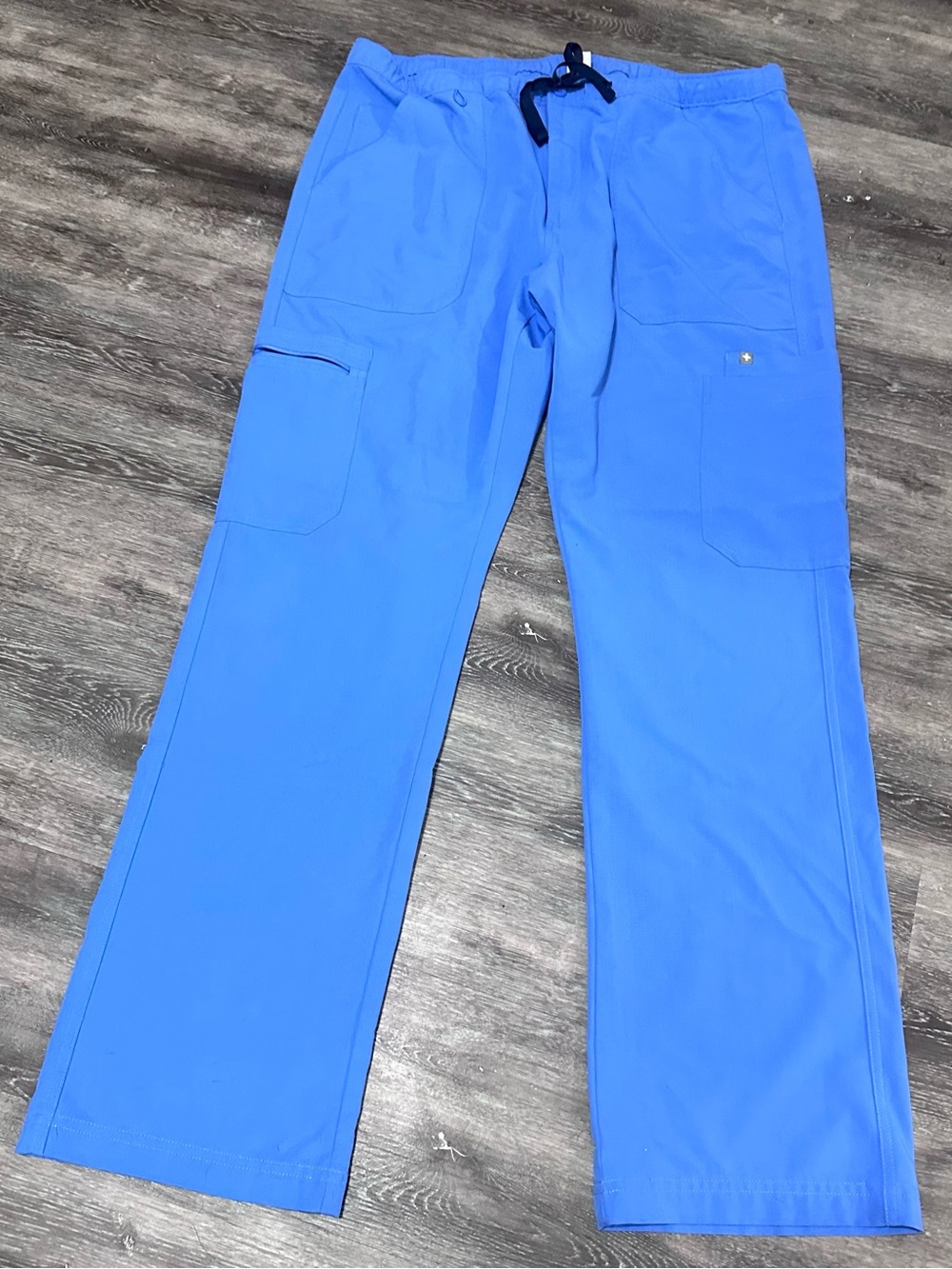 FIGS Technical Collection Men’s XL Blue Scrub Set Medical Uniform Top Pants